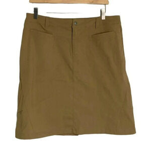 Athleta 12 khaki brown‎ nylon cargo skirt